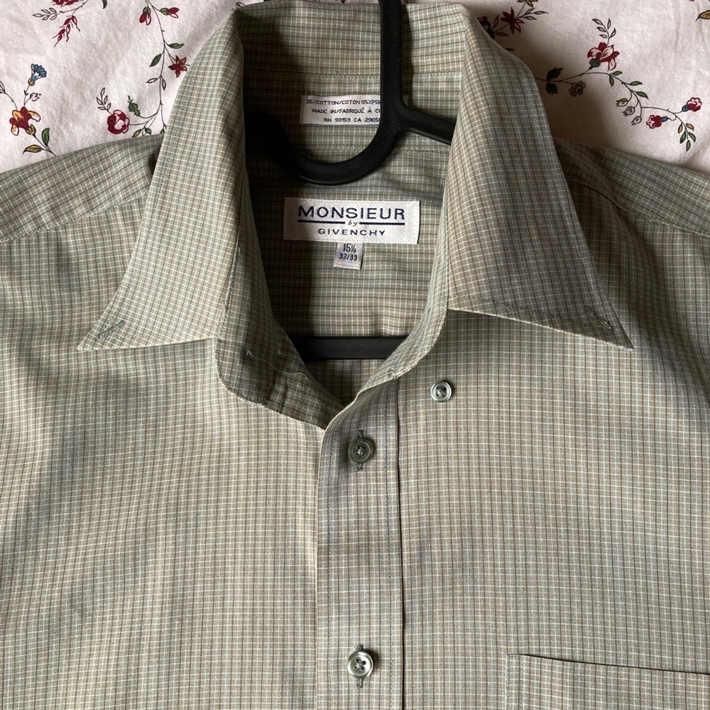 Givenchy light green button down shirt